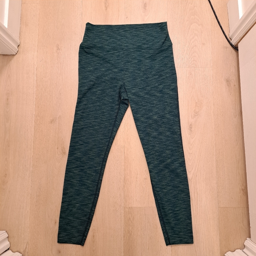 Outdoor Voices Green Space Dye Stretchy Free Form Athletic Leggings Size L‎